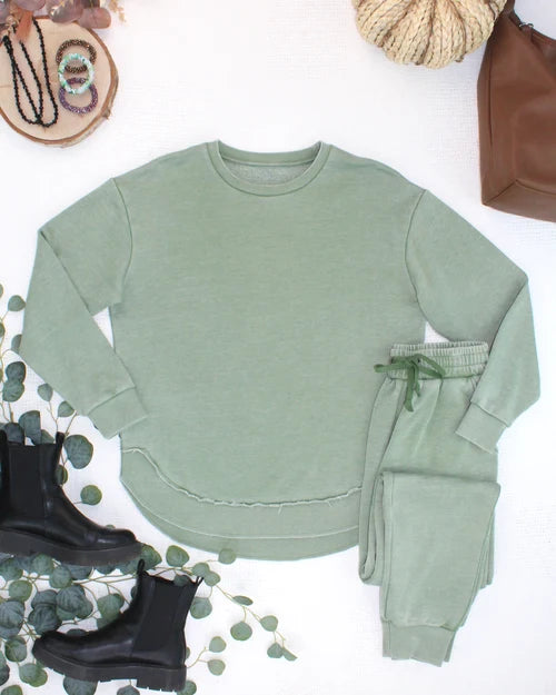 ***PRE-ORDER*** Michelle Mae Vintage Wash Joggers - Olive