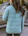 Grace and Lace Mineral Washed Quilted Jacket - Icy Blue