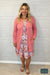 Alena Tiered Dress With Pockets - Pink Floral Dresses & Skirts
