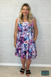 Alena Tiered Dress With Pockets - Purple Floral Dresses &amp; Skirts