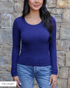 ***PRE-SALE*** Hip Length Scoop Neck Long Sleeve Brami - Indigo