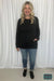 Amber Long Sleeve Top With Pockets - Black Tops & Sweaters