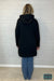 Amelia Zip Up Longline Hooded Jacket - Black Tops & Sweaters