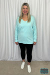 Aria Front Seam Sweater - Ice Blue Tops &amp; Sweaters