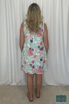 Ashlyn Floral Sleeveless Dress With Pockets - Mint Dresses &amp; Skirts