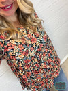 Ayla Floral Babydoll Top - Sunset Tops &amp; Sweaters
