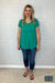 Betty Short Sleeve Scoop Neck Tee - Kelly Green Tops & Sweaters