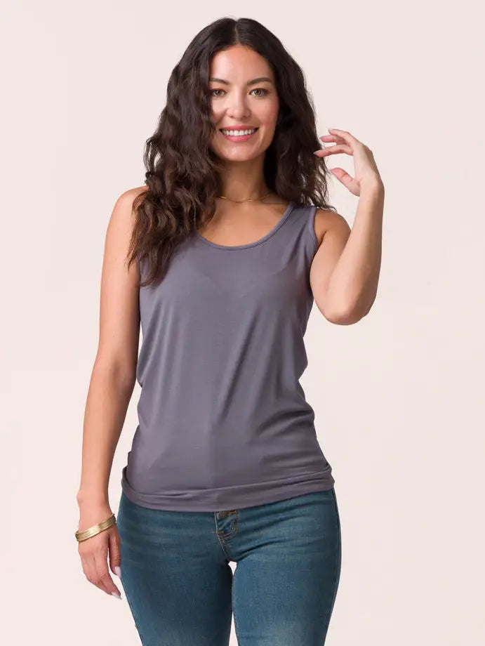 ***PRE-ORDER*** Grace &amp; Lace Reversible Flawless Fit Tank - Castlerock