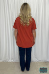 Candice Pocket Tee - Rust Tops &amp; Sweaters