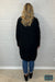Carina Long Knit Cardigan - Black Tops & Sweaters