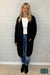 Carina Long Knit Cardigan - Black Tops & Sweaters