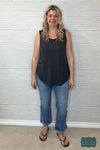 Carolyn Scoop Tank - Charcoal Tops &amp; Sweaters