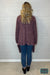 Cascade Cardigan With Thumbholes - Heathered Plum Tops & Sweaters