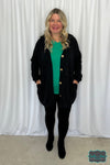 Chelsey Button Up Cardi - Black Tops &amp; Sweaters