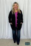 Chelsey Button Up Cardi - Black Tops &amp; Sweaters