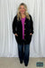 Chelsey Button Up Cardi - Black Tops & Sweaters