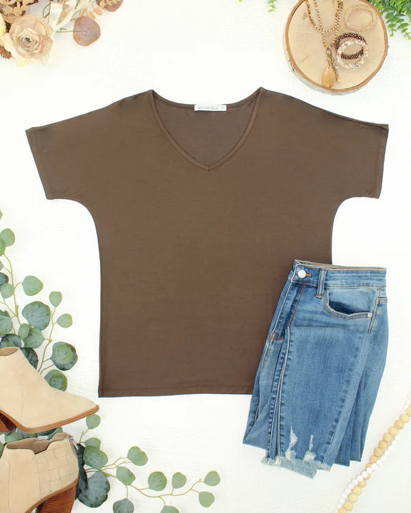 ***PRE-ORDER*** Michelle Mae Chloe Cozy Top - Brown