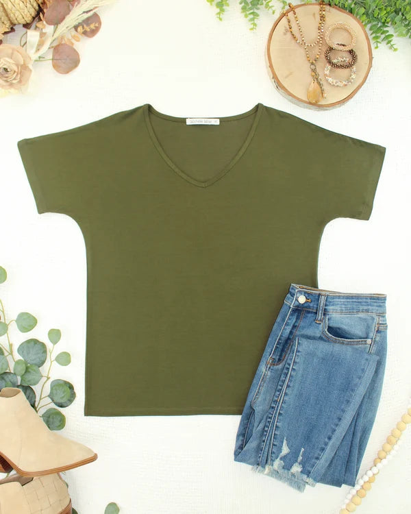 ***PRE-ORDER*** Michelle Mae Chloe Cozy Top - Dark Olive