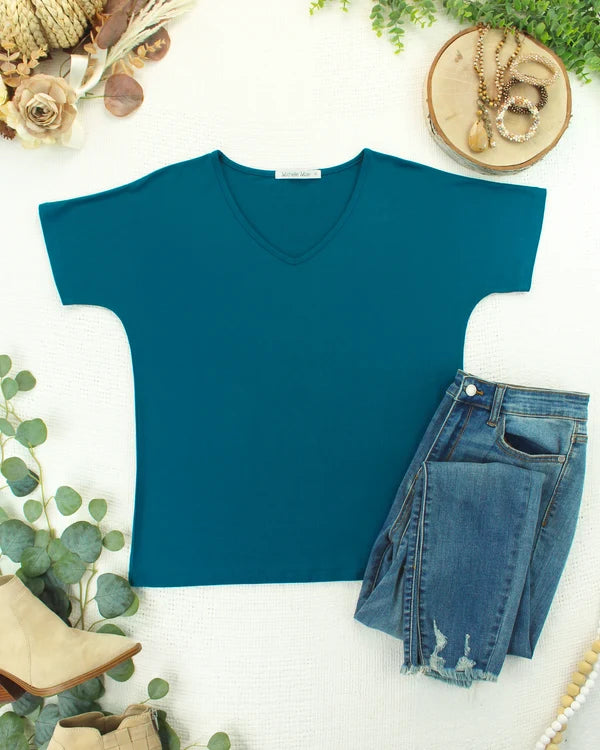 ***PRE-ORDER*** Michelle Mae Chloe Cozy Top - Teal