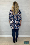 Claire Floral Babydoll - Navy Tops &amp; Sweaters