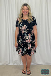 Dali Tiered Floral Dress - Black Dresses &amp; Skirts