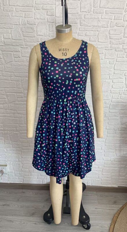 ***PRE-ORDER*** Shirley Tank Dress - Navy Dots (shipping late June)