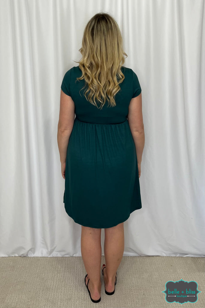 Eileen Babydoll Dress - Hunter Green Dresses & Skirts