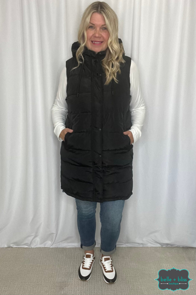 Eloise Puffer Vest - Black Outerwear