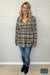 Erin Plaid Babydoll - Taupe Tops & Sweaters