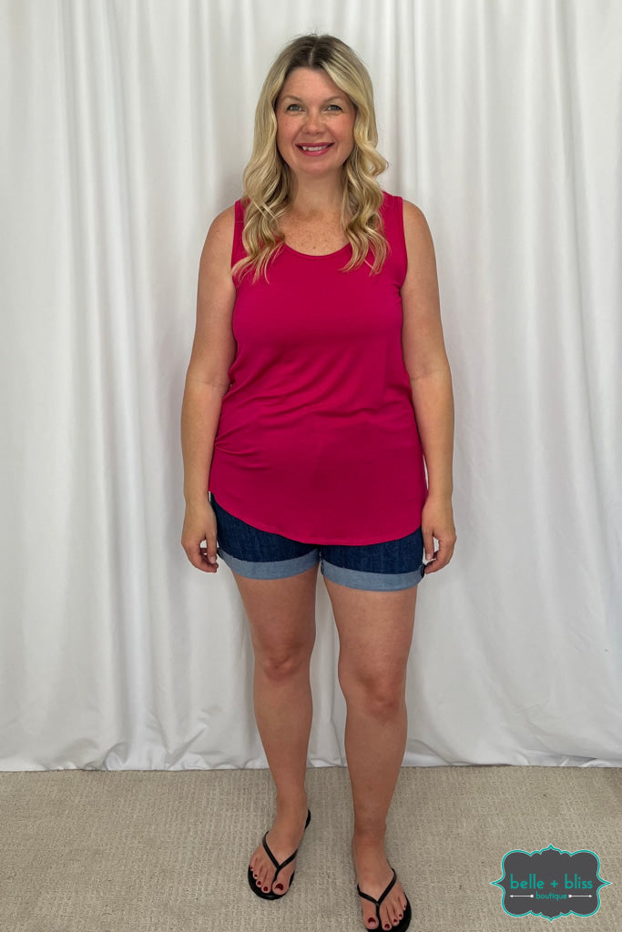 Evie Tank - Hot Pink Tops & Sweaters