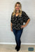 Faye Dolman Wrap Top - Black Tops & Sweaters