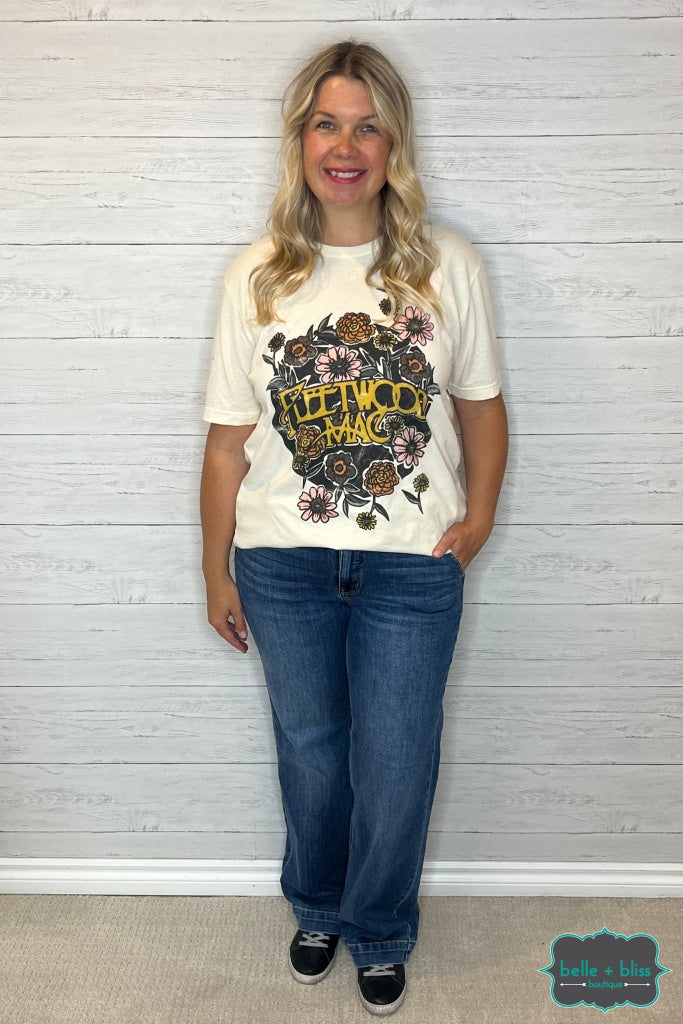 Fleetwood Mac Oversized Graphic Tee - Cream