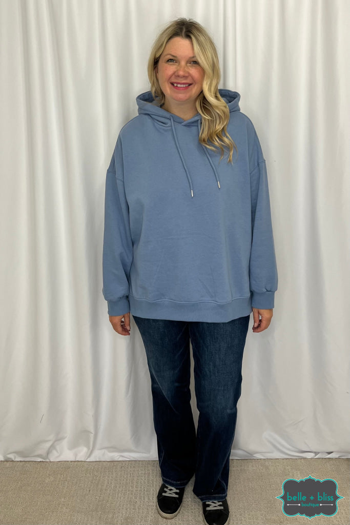 Franny Cozy Hoodie - Blue Tops & Sweaters