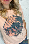 Girl Put Your Records On Oversized Graphic Tee - Heather Peach