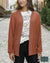 Grace And Lace Buttery Soft Cocoon Cardi - Cinnamon Tops & Sweaters
