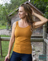 Grace And Lace Perfect Fit Seamless Ribbed Tank - Mustard Tops &amp; Sweaters