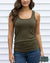 Grace And Lace Perfect Fit Seamless Ribbed Tank - Olive Tops & Sweaters