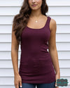 Grace And Lace Perfect Fit Seamless Ribbed Tank - Raisin Tops &amp; Sweaters