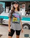 Grace And Lace Summer Car Graphic Tee - Heathered Grey Tops &amp; Sweaters