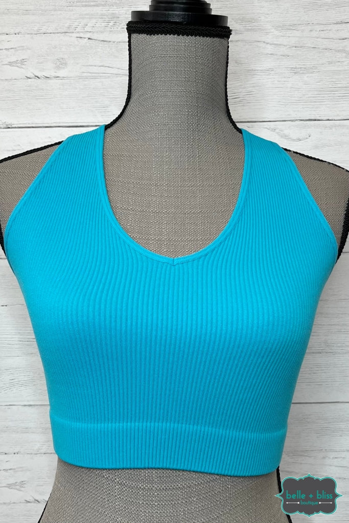 Holly Ribbed Racerback Brami - Ice Blue Accessories