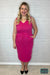 Janey Waist Tie Tank Dress - Summer Pink Dresses & Skirts