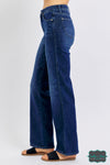 Judy Blue ’Jayden’ High Rise Tummy Control Classic Straight Denim - Dark Wash Bottoms