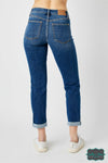 Judy Blue ’Maddox’ Mid Rise Distressed Slim Fit - Dark Wash Bottoms