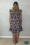 Juliana Floral Babydoll Dress - Navy Dresses &amp; Skirts