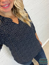 Juliette Polka Dot Top - Navy Tops &amp; Sweaters
