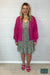 Kali Pointelle Knit Cardigan With Buttons - Fuchsia Tops & Sweaters