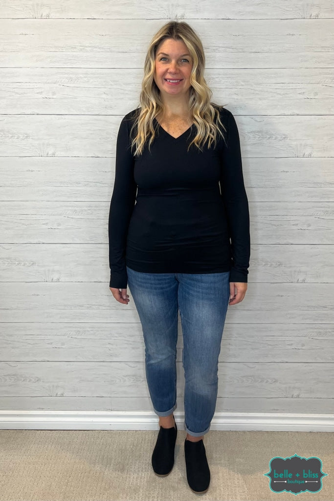 Kimmie Buttery Soft Top - Black Tops & Sweaters