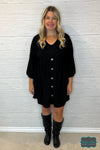 Lara Babydoll Sweater Dress/Tunic - Black Dresses &amp; Skirts