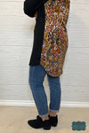 Liliane Floral Back Sweater Tunic - Black Tops &amp; Sweaters