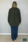 Maggie Shacket With Buttons And Pockets - Olive Outerwear